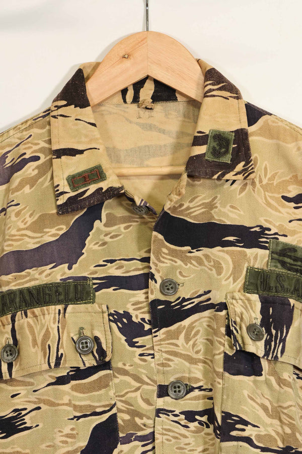 1960年代 初期 ゴールドタイガー タイガーストライプシャツ パッチ付 USカット M 中古品