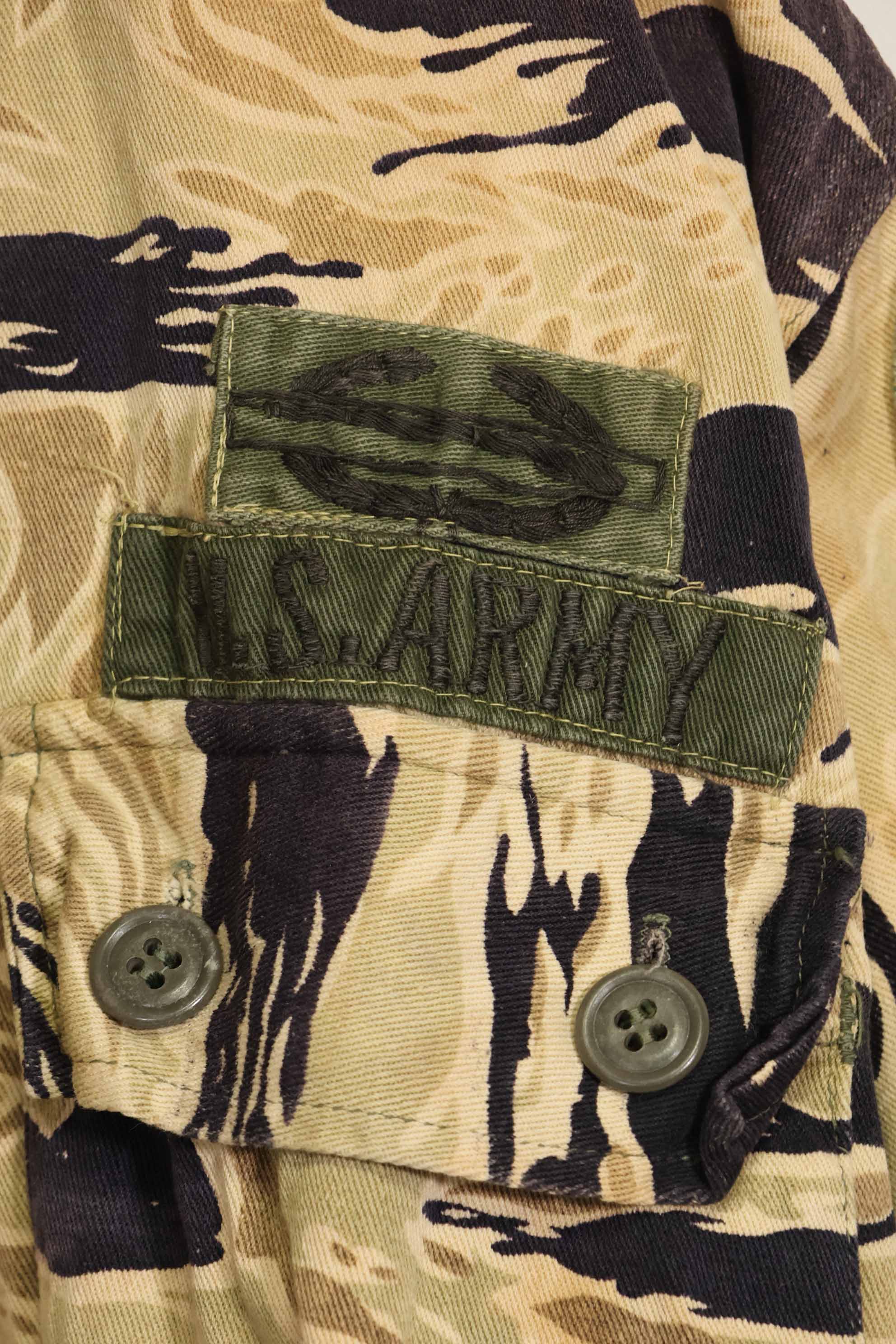 1960年代 初期 ゴールドタイガー タイガーストライプシャツ パッチ付 USカット M 中古品