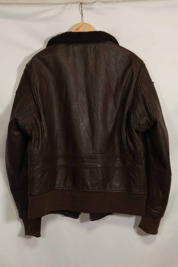 1960年代 アメリカ海軍 G-1 フライトジャケット ラベル欠損 初付けパッチ付き 中古品