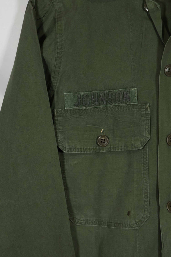 1960年代 OG-107 ポップリン生地 ユーティリティシャツ パッチ初付け 中古品 B