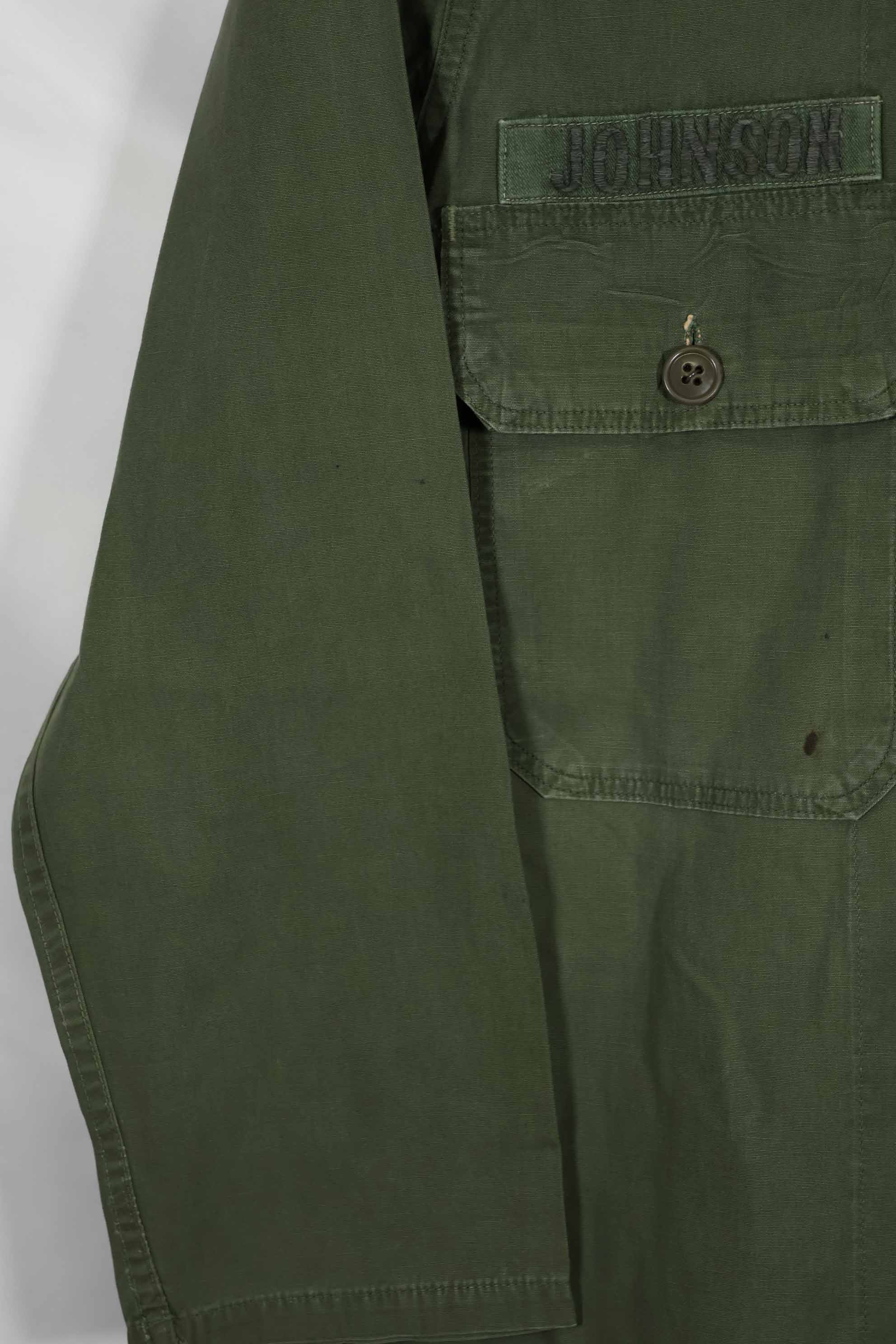 1960年代 OG-107 ポップリン生地 ユーティリティシャツ パッチ初付け 中古品 B