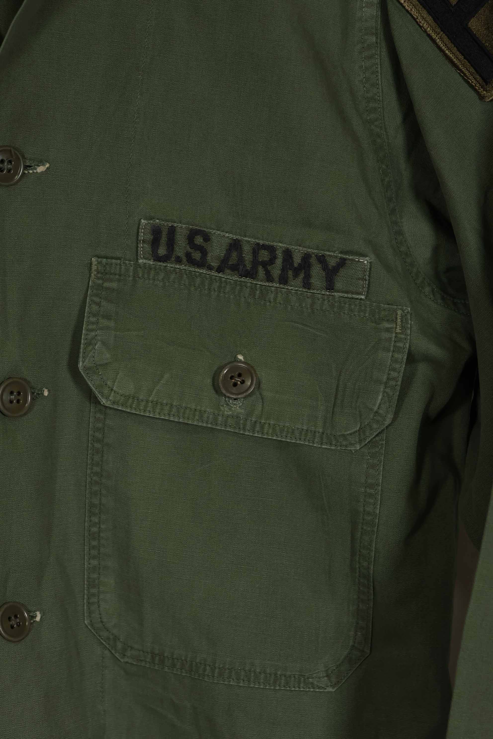 1960年代 OG-107 ポップリン生地 ユーティリティシャツ パッチ初付け 中古品 B
