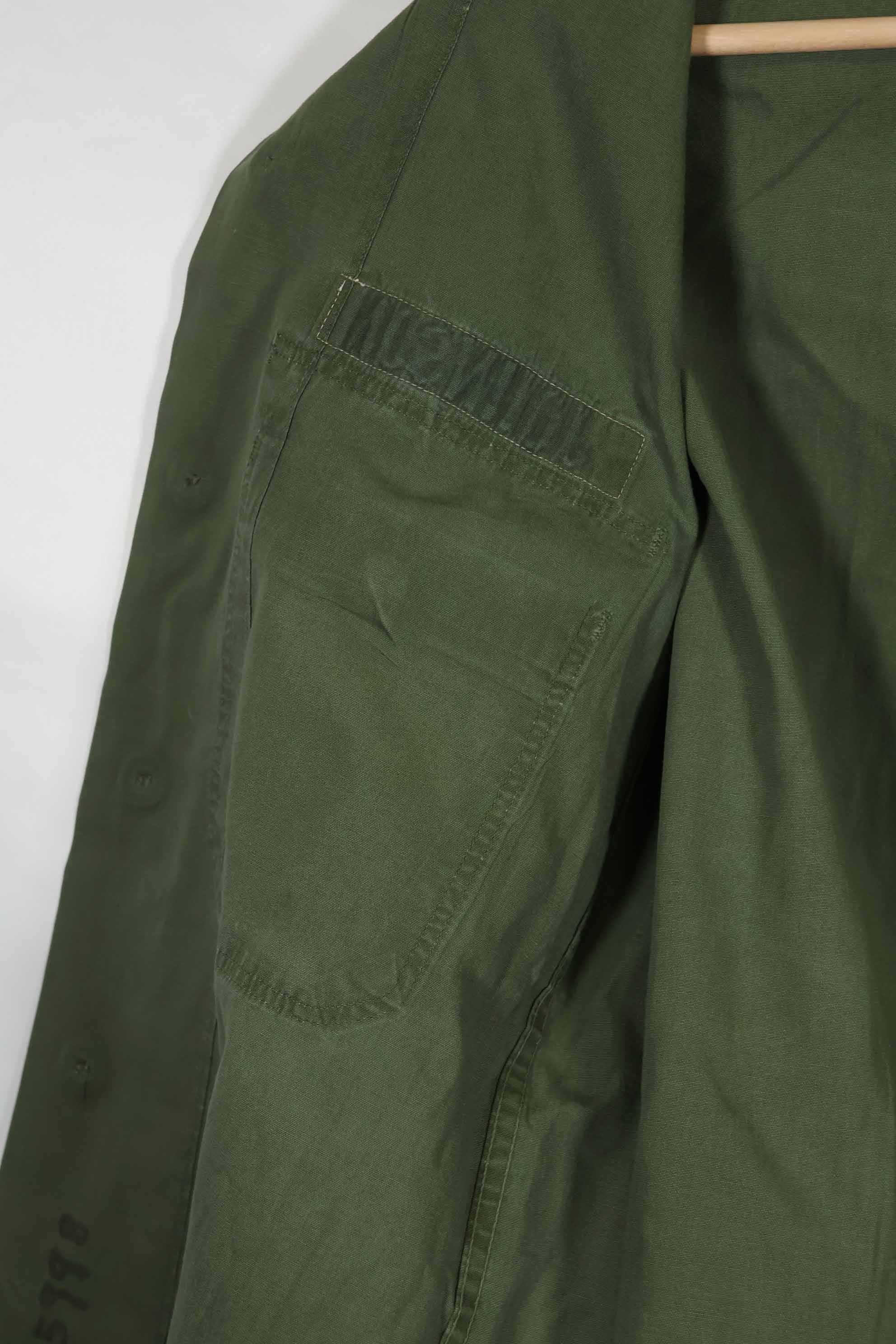 1960年代 OG-107 ポップリン生地 ユーティリティシャツ パッチ初付け 中古品 B