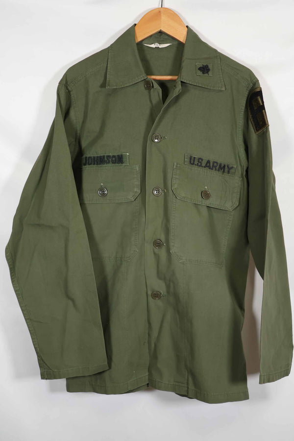 1960年代 OG-107 ポップリン生地 ユーティリティシャツ パッチ初付け 中古品 A