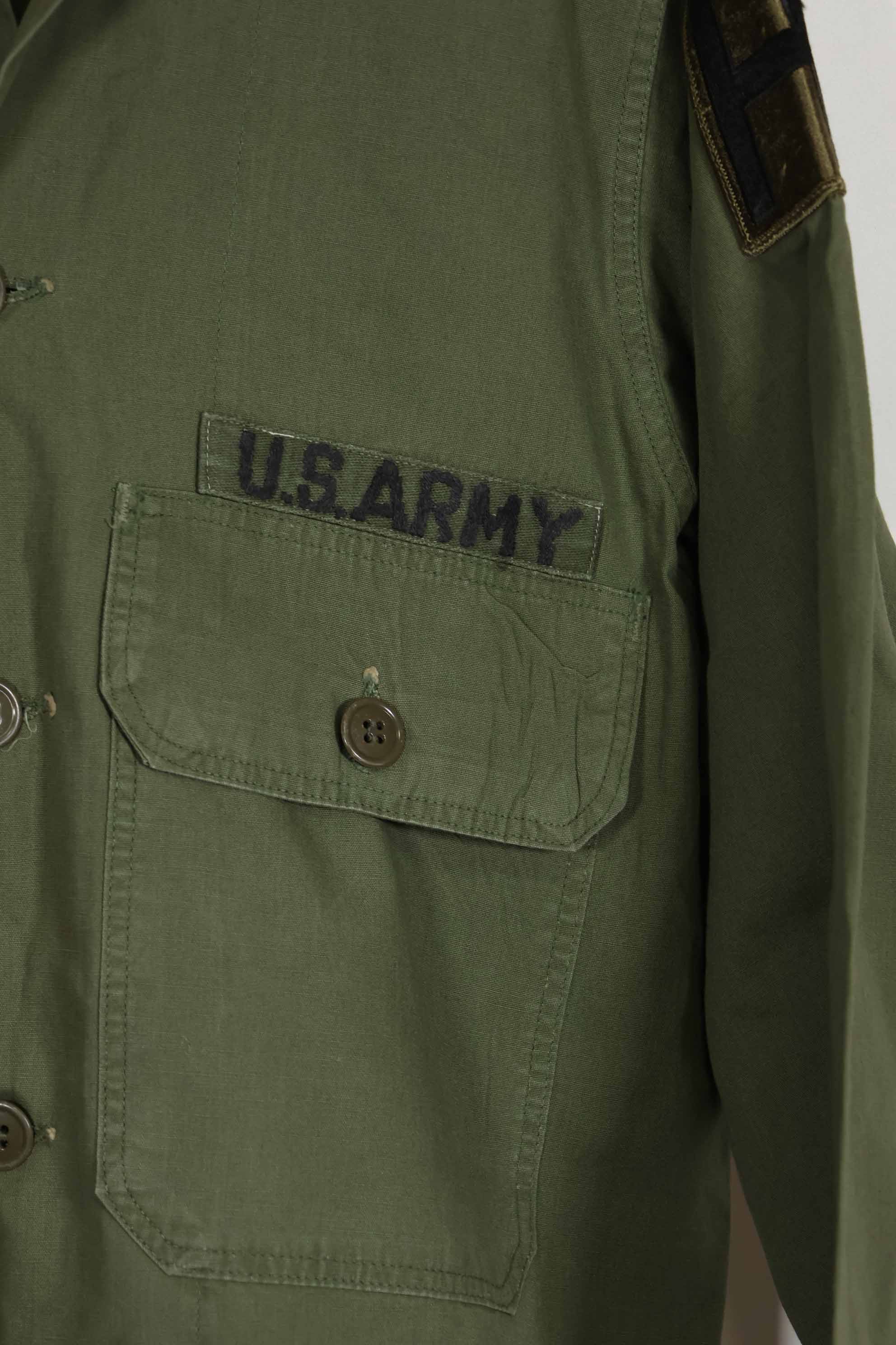 1960年代 OG-107 ポップリン生地 ユーティリティシャツ パッチ初付け 中古品 A