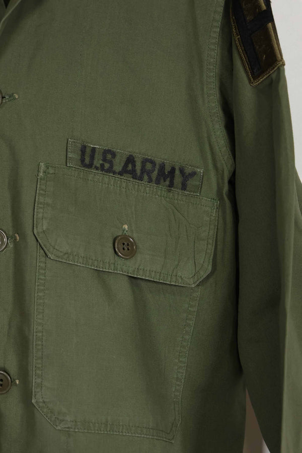 1960年代 OG-107 ポップリン生地 ユーティリティシャツ パッチ初付け 中古品 A