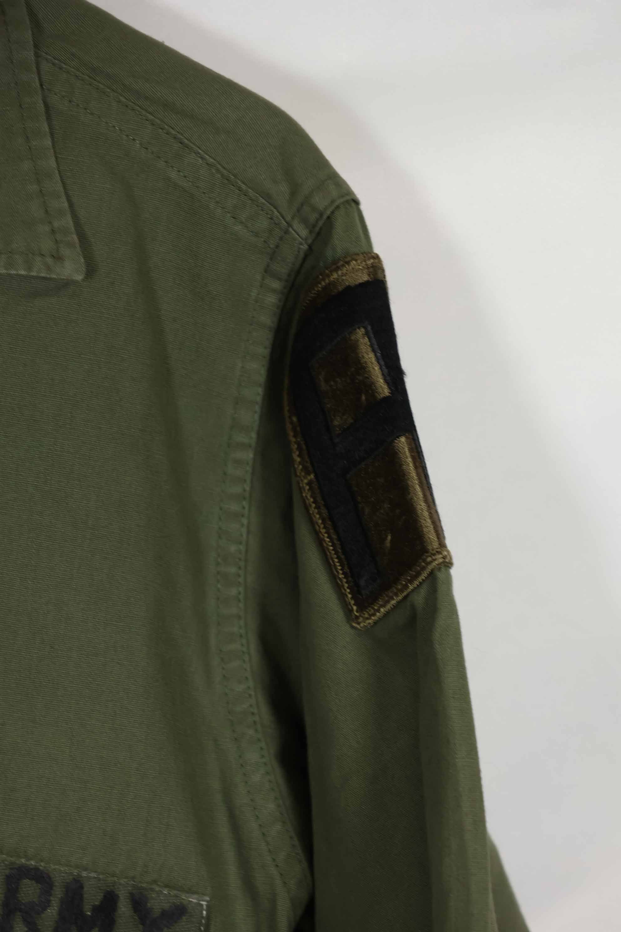 1960年代 OG-107 ポップリン生地 ユーティリティシャツ パッチ初付け 中古品 A