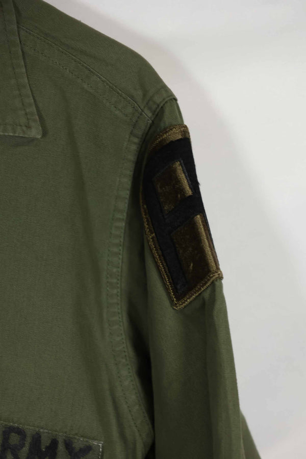 1960年代 OG-107 ポップリン生地 ユーティリティシャツ パッチ初付け 中古品 A