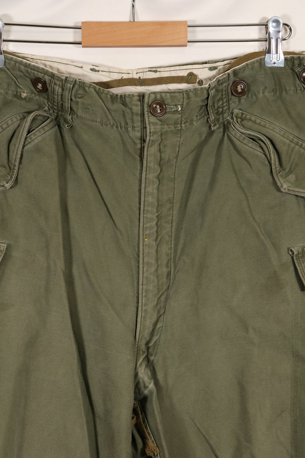 実物 1950年代 アメリカ軍 M51 コットン フィールドパンツ 中古品 M-R