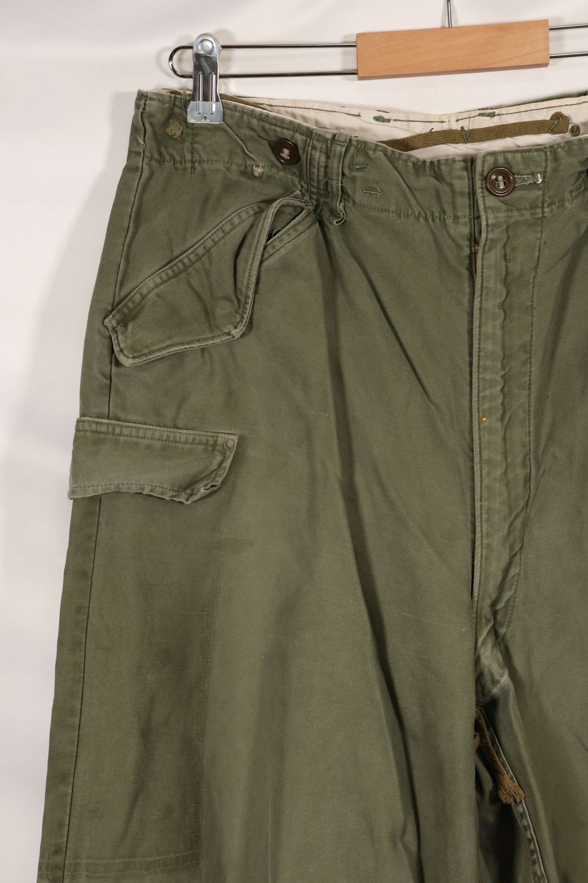 実物 1950年代 アメリカ軍 M51 コットン フィールドパンツ 中古品 M-R