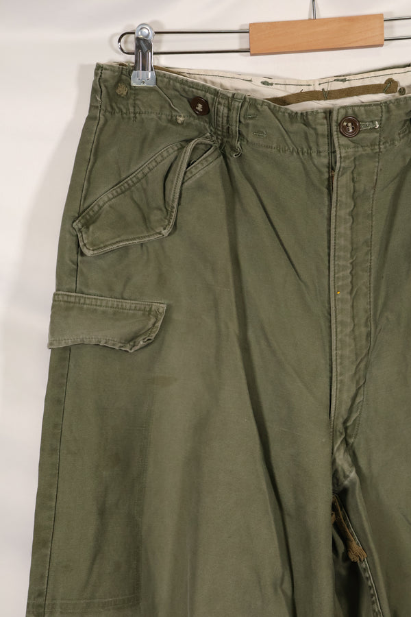 実物 1950年代 アメリカ軍 M51 コットン フィールドパンツ 中古品 M-R