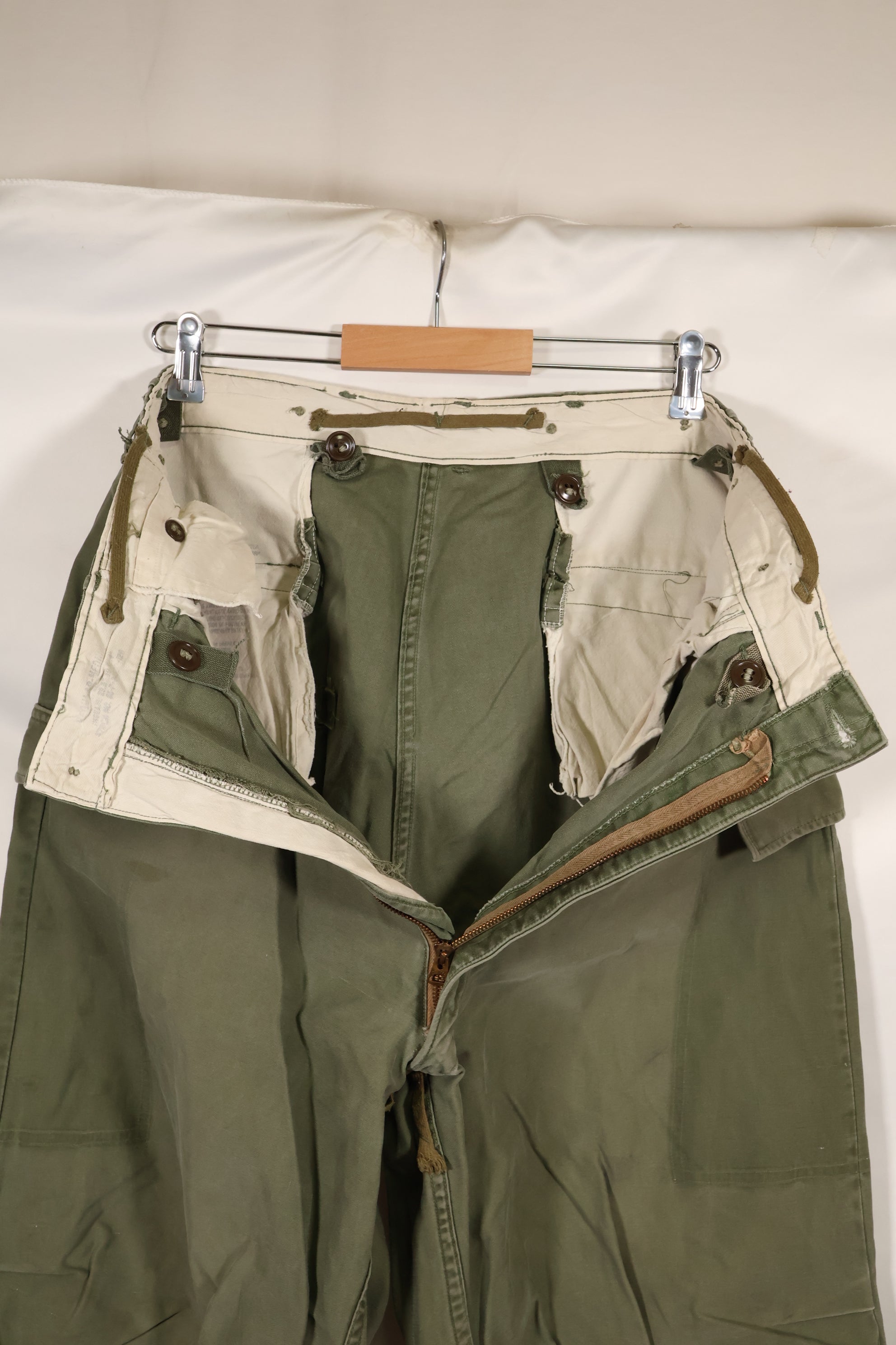 実物 1950年代 アメリカ軍 M51 コットン フィールドパンツ 中古品 M-R