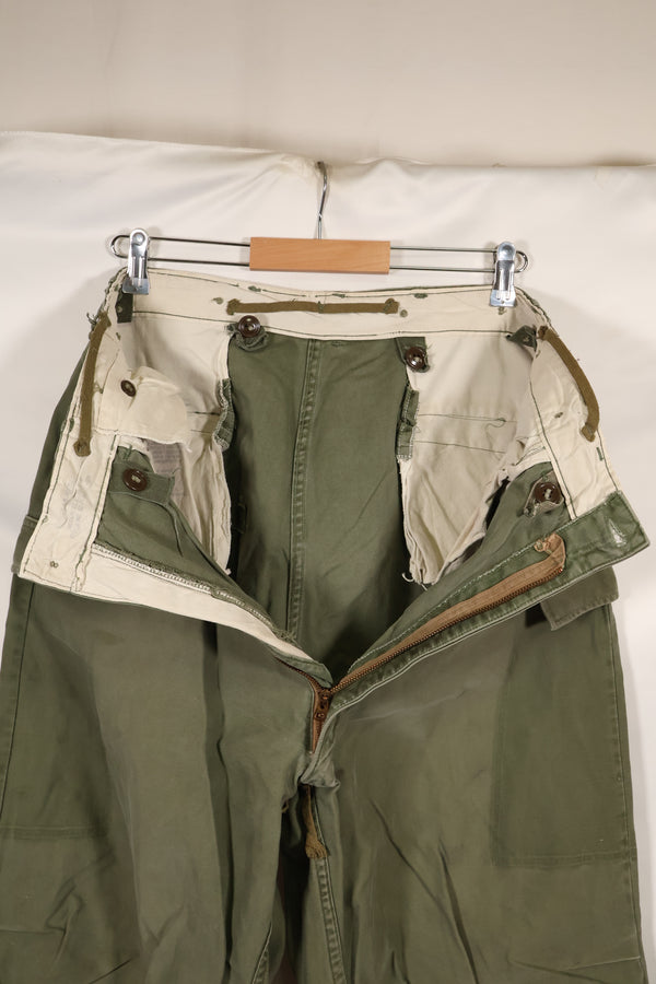 実物 1950年代 アメリカ軍 M51 コットン フィールドパンツ 中古品 M-R