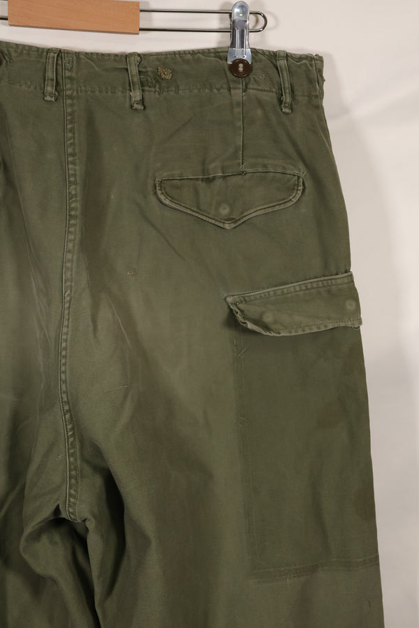 実物 1950年代 アメリカ軍 M51 コットン フィールドパンツ 中古品 M-R