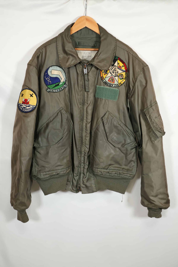 1988年製 アメリカ海軍 CWU-45P USS HANCOCK CVA 19 VP-69 XLサイズ フライトジャケット 中古品