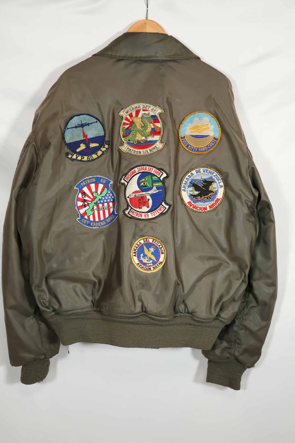 1988年製 アメリカ海軍 CWU-45P USS HANCOCK CVA 19 VP-69 XLサイズ フライトジャケット 中古品