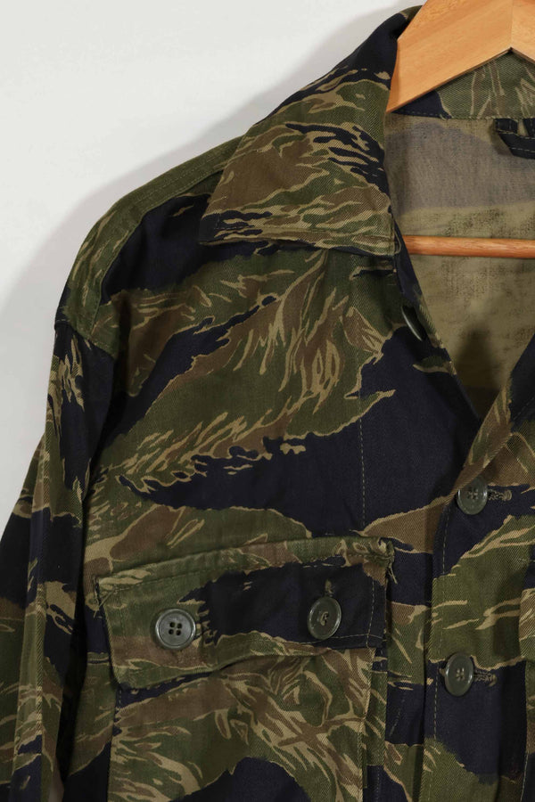 1960年代中頃 沖縄タイガーパターン タイガーストライプ USカットシャツ M 状態良い