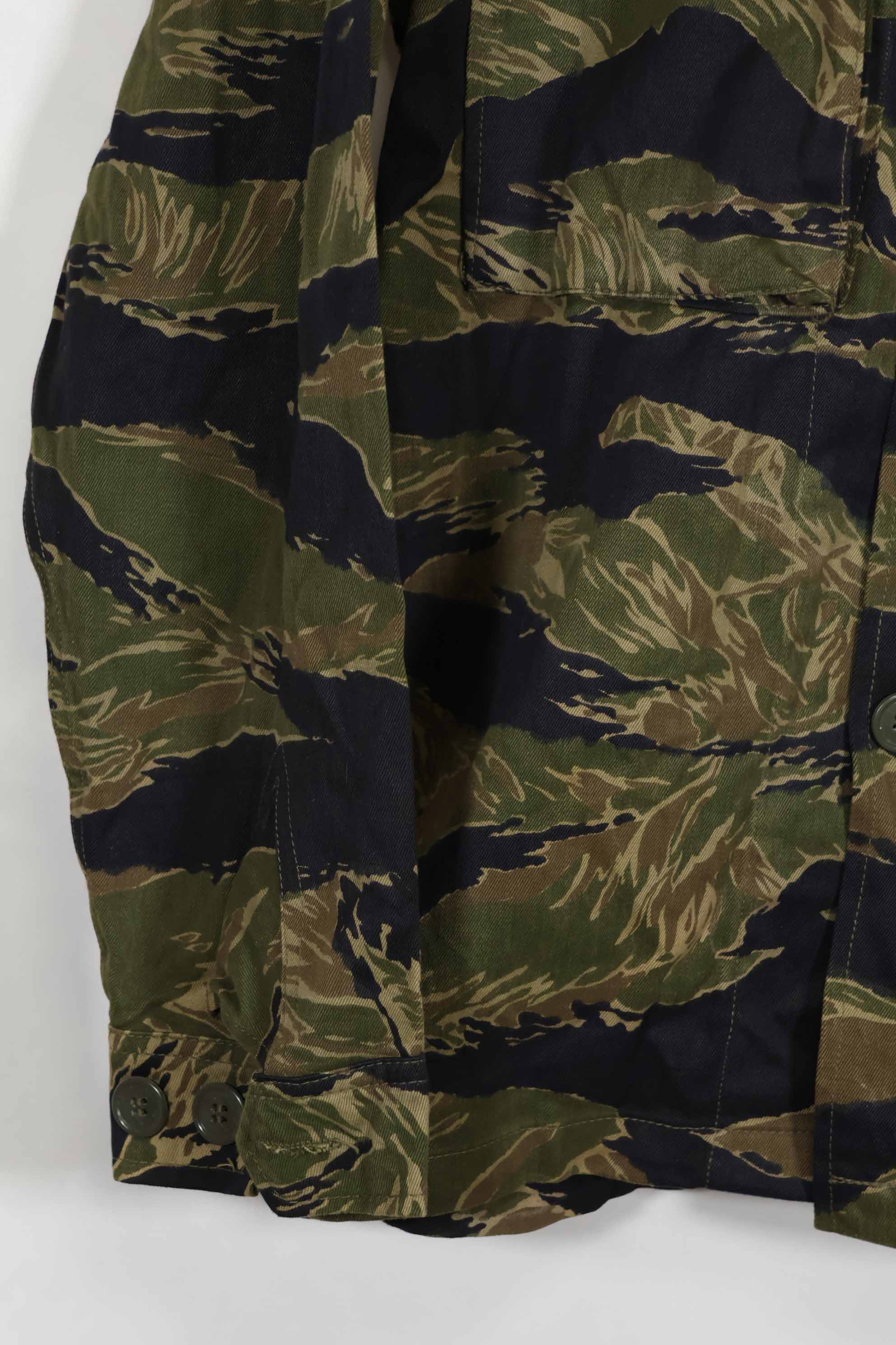 1960年代中頃 沖縄タイガーパターン タイガーストライプ USカットシャツ M 状態良い