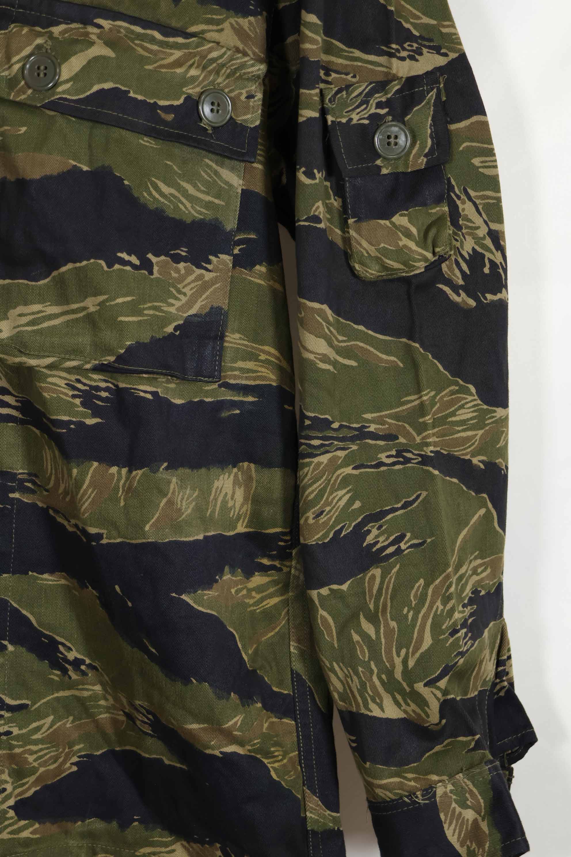 1960年代中頃 沖縄タイガーパターン タイガーストライプ USカットシャツ M 状態良い