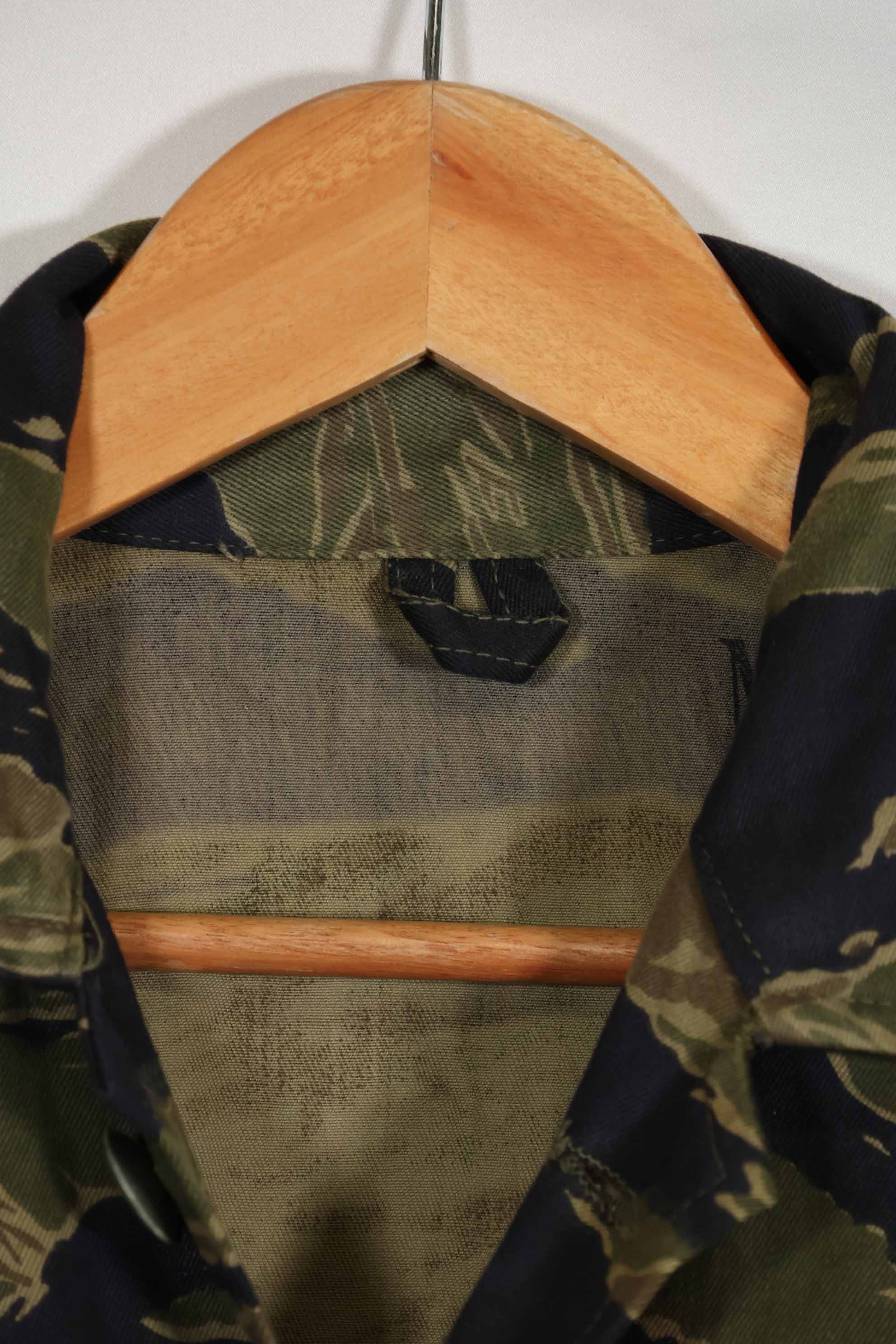 1960年代中頃 沖縄タイガーパターン タイガーストライプ USカットシャツ M 状態良い