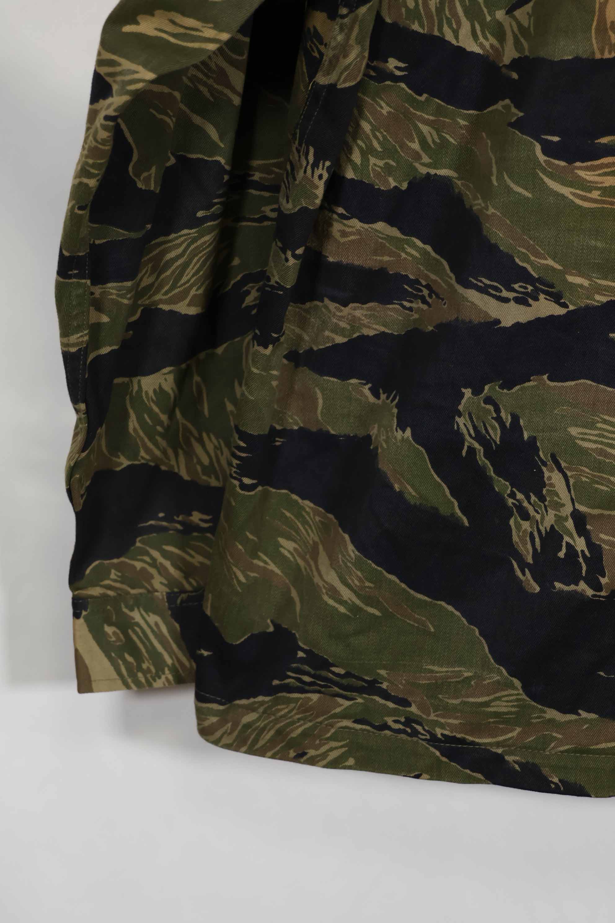 1960年代中頃 沖縄タイガーパターン タイガーストライプ USカットシャツ M 状態良い