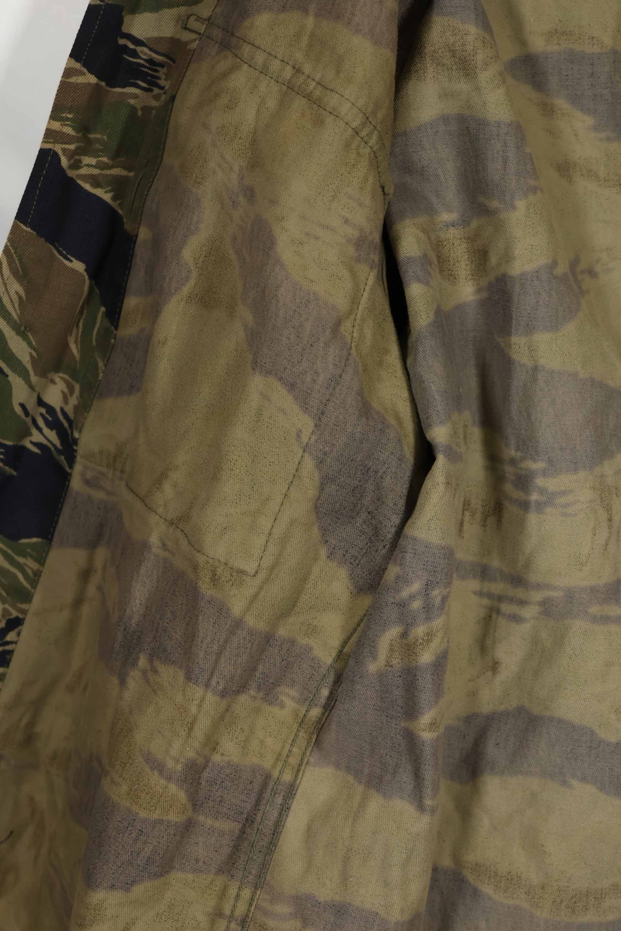 1960年代中頃 沖縄タイガーパターン タイガーストライプ USカットシャツ M 状態良い