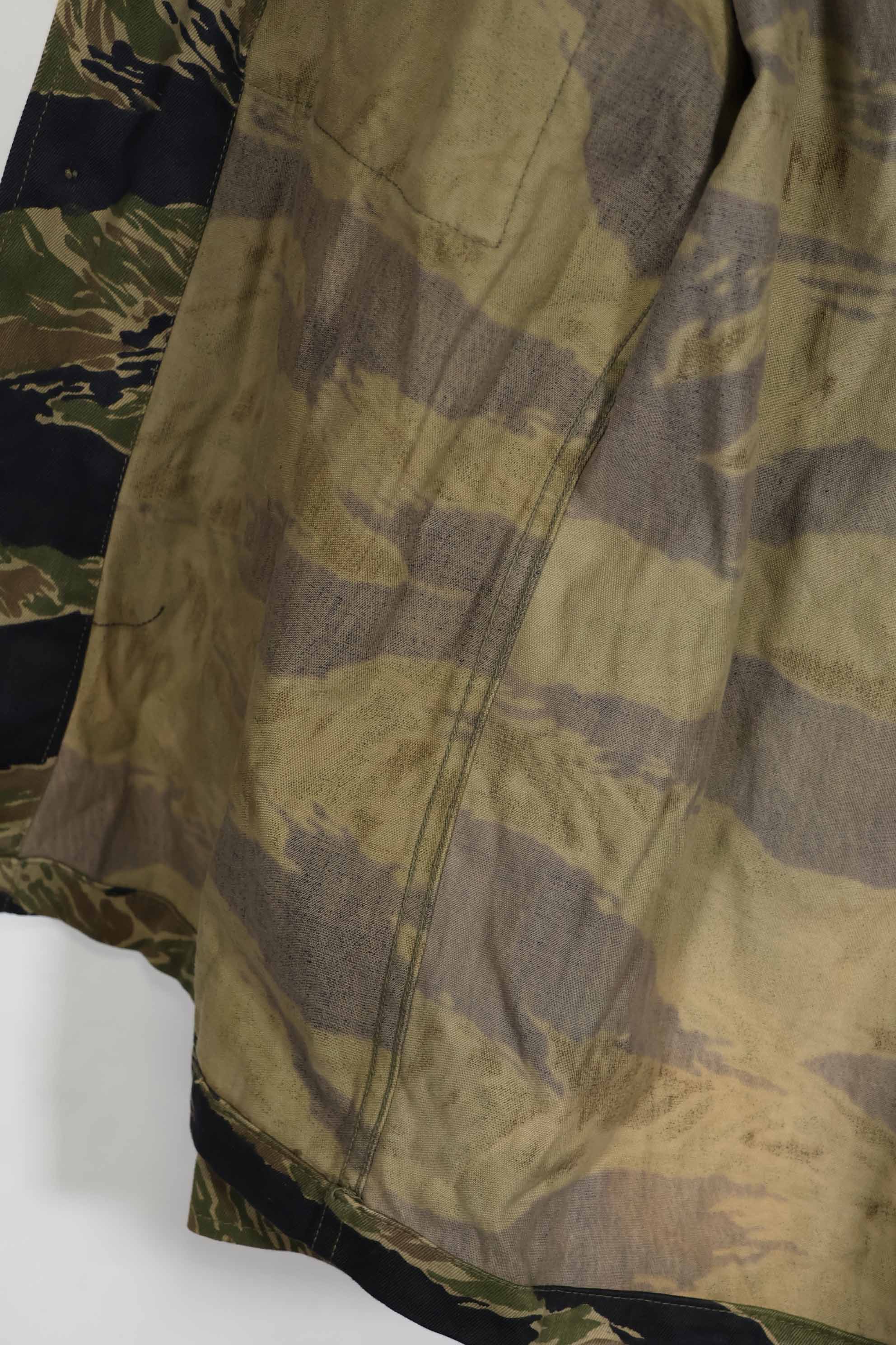 1960年代中頃 沖縄タイガーパターン タイガーストライプ USカットシャツ M 状態良い