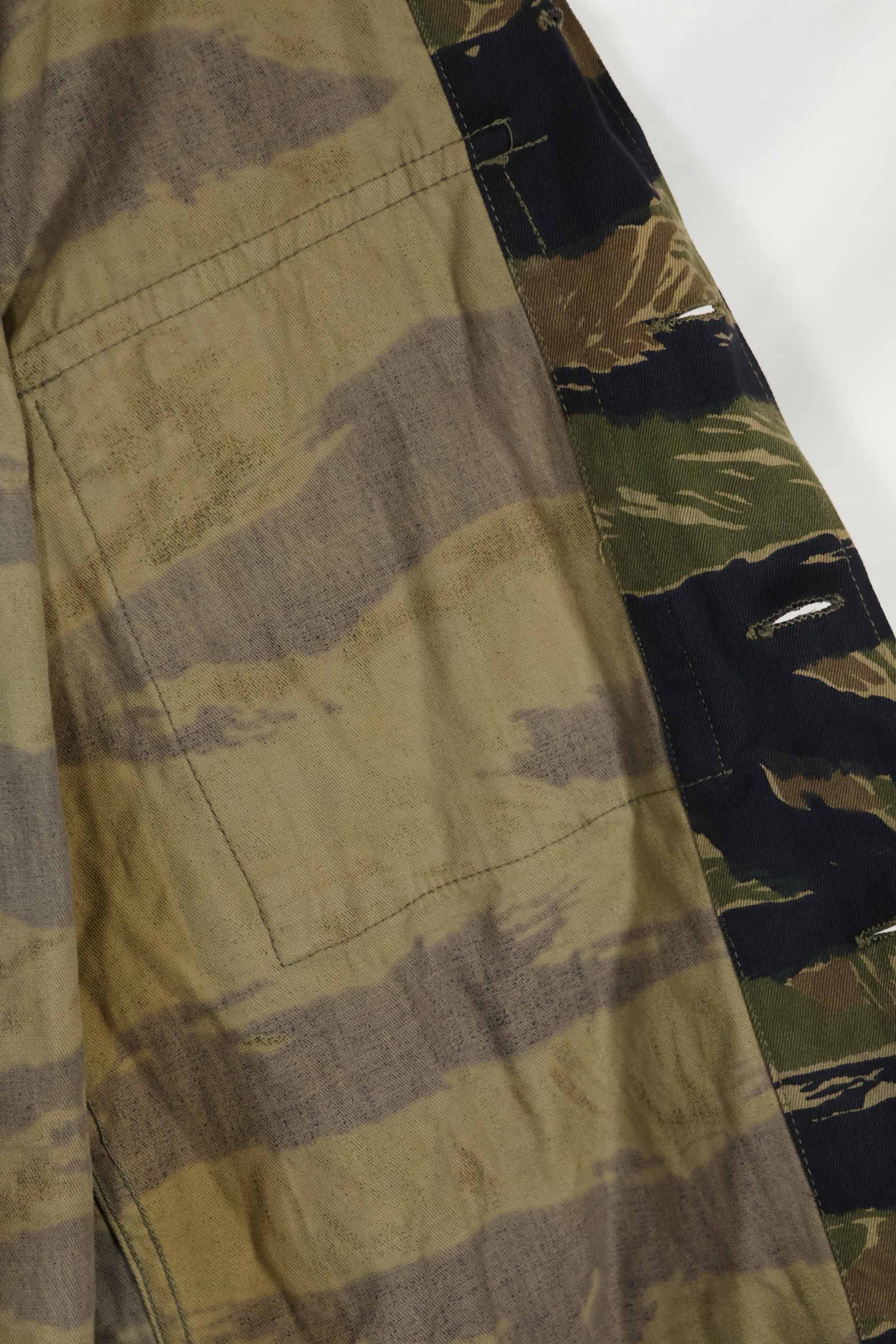 1960年代中頃 沖縄タイガーパターン タイガーストライプ USカットシャツ M 状態良い