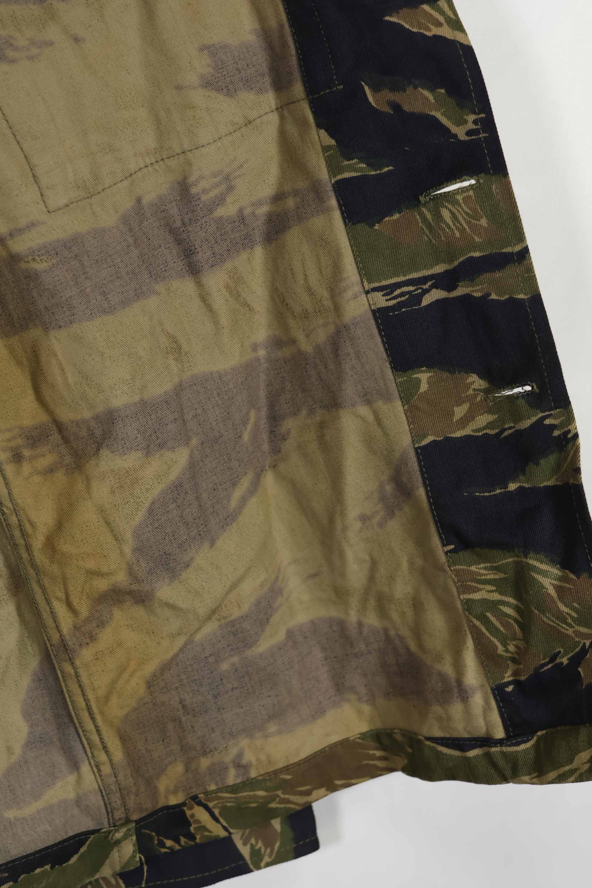 1960年代中頃 沖縄タイガーパターン タイガーストライプ USカットシャツ M 状態良い