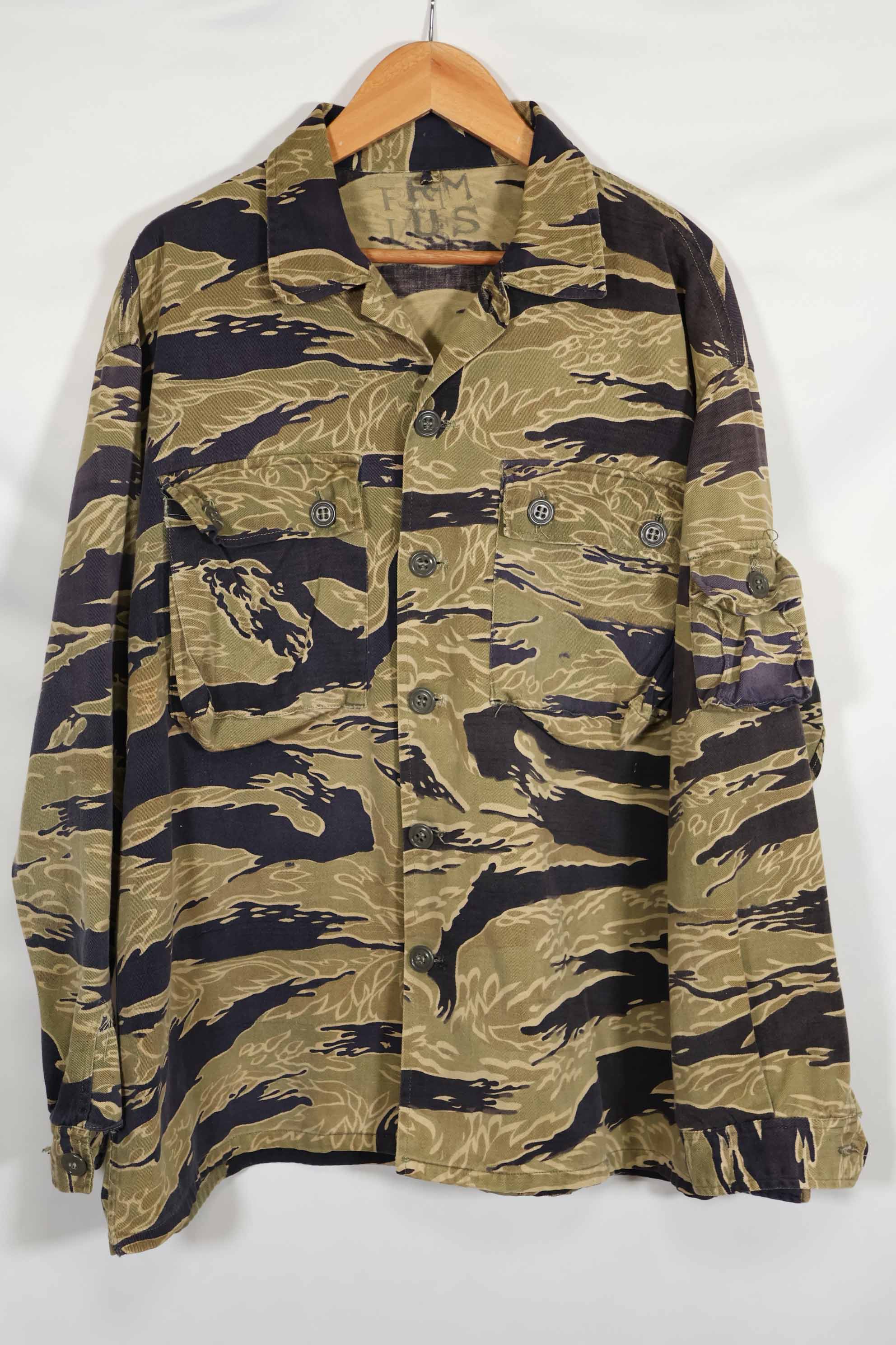 1960年代後半 ゴールドタイガーストライプ シャツ USカット US-M 中古品