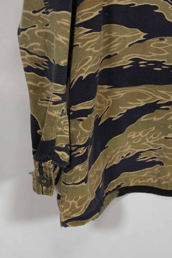 1960年代後半 ゴールドタイガーストライプ シャツ USカット US-M 中古品