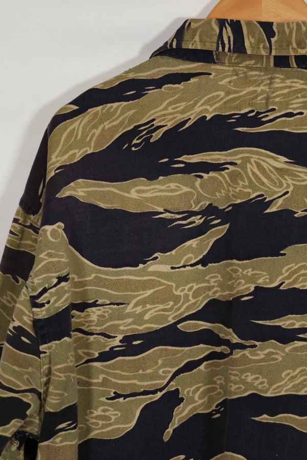 1960年代後半 ゴールドタイガーストライプ シャツ USカット US-M 中古品