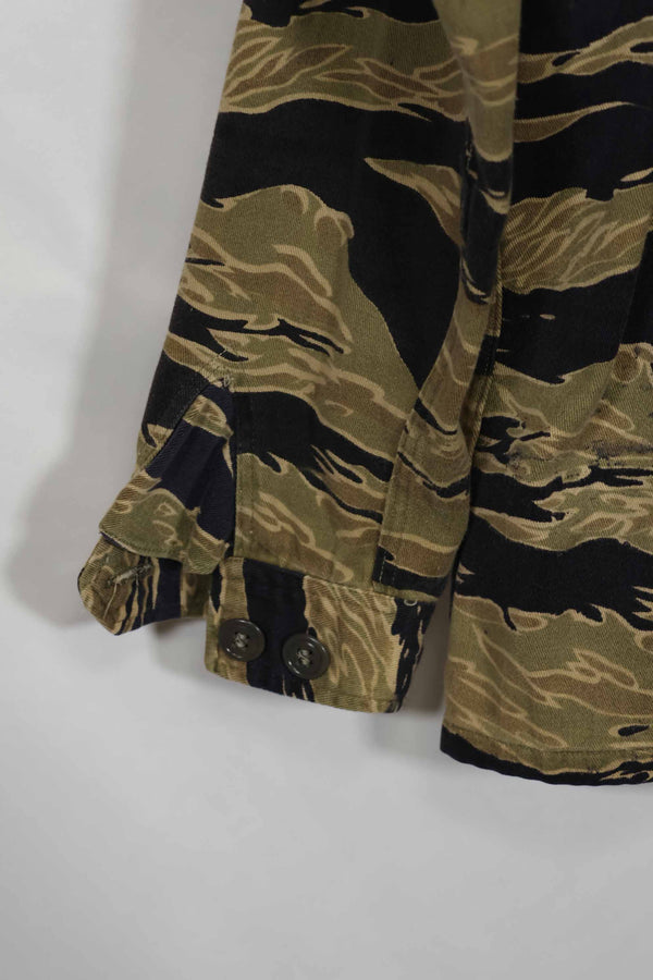 1960年代後半 ゴールドタイガーストライプ シャツ USカット US-M 中古品