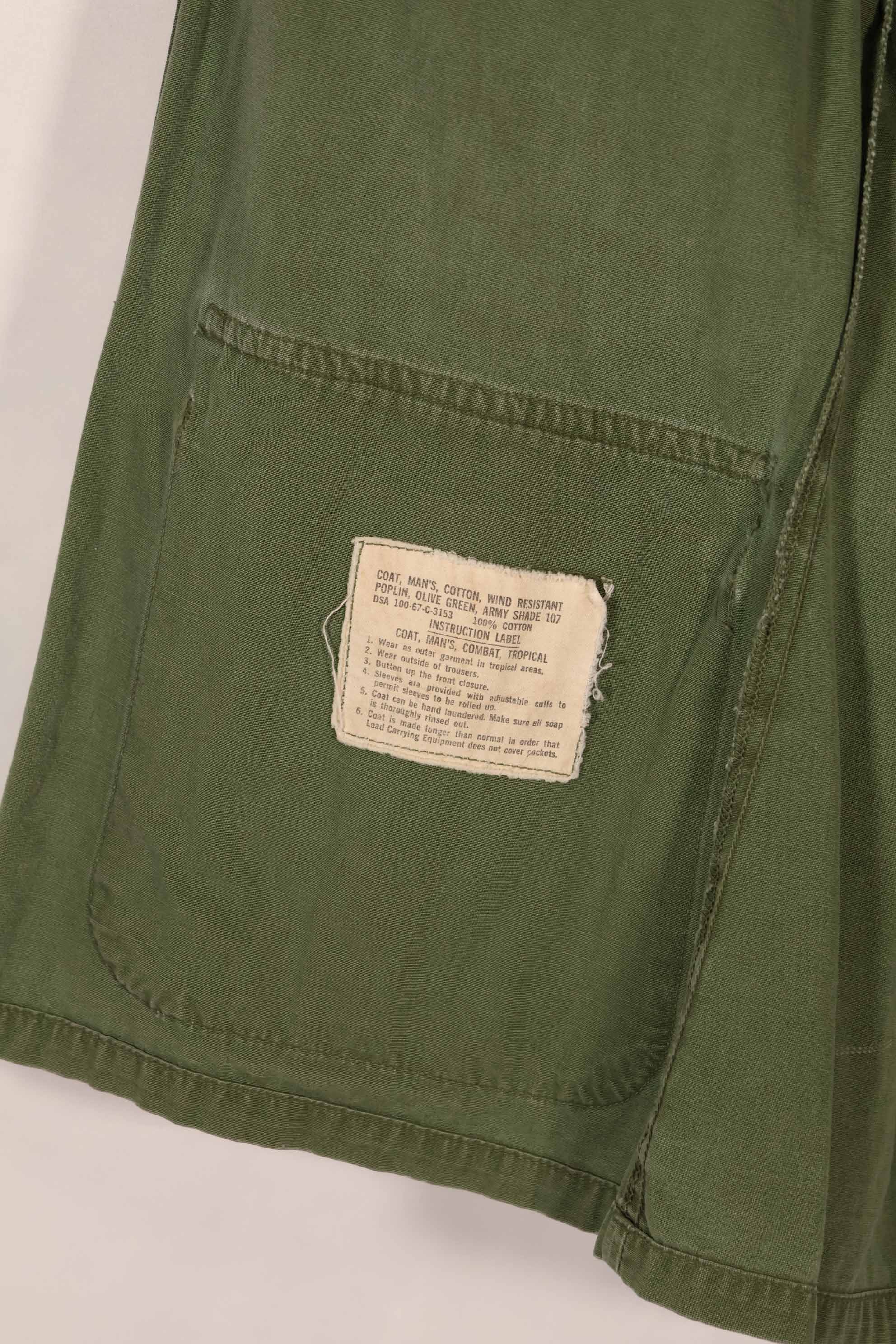 実物 1967年製 アメリカ空軍 3rd Model ジャングルファティーグ ジャケット S-S 中古品