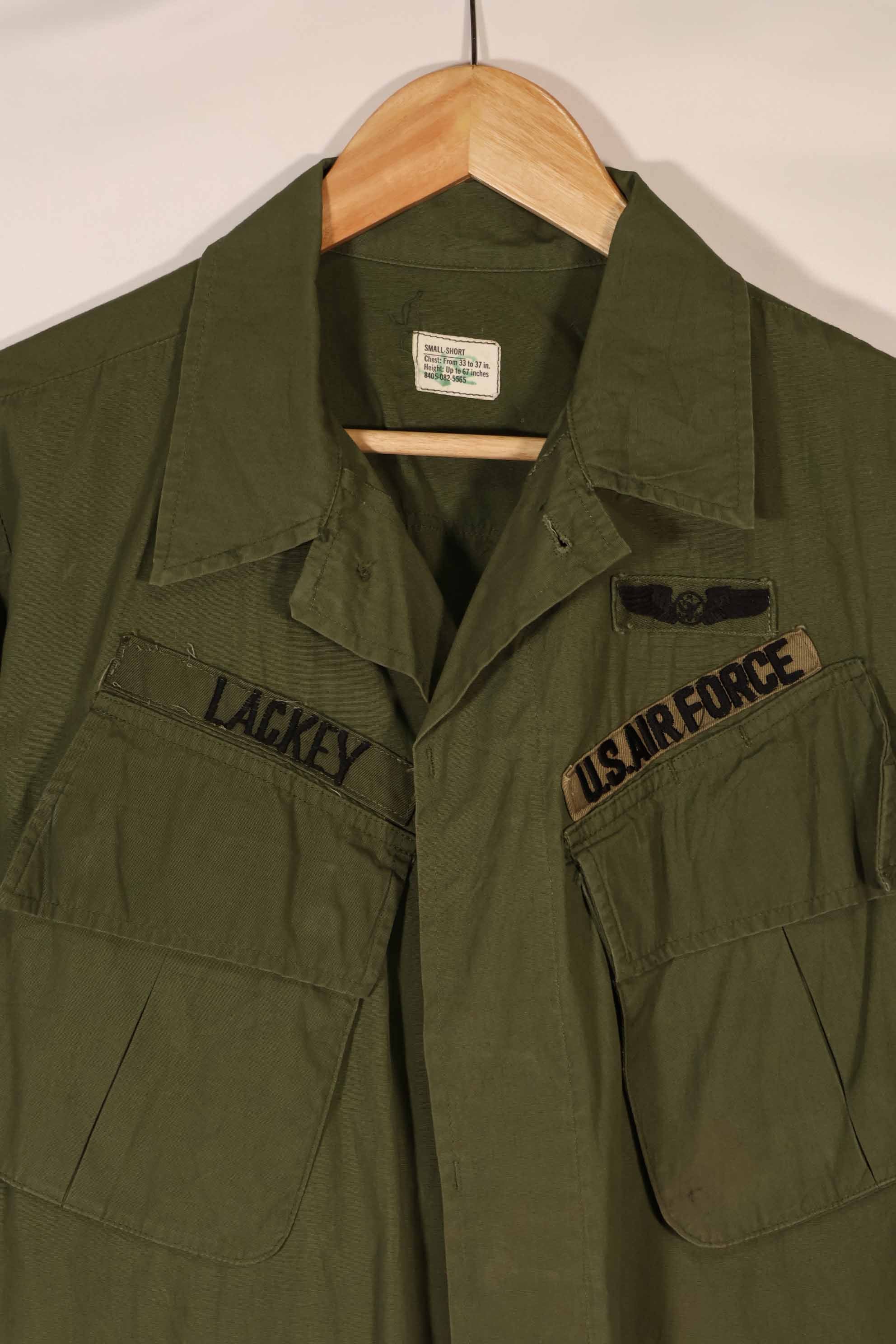 実物 1969年製 3rd Model ジャングルファティーグ ジャケット USAFパッチ付 中古品