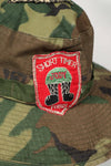 実物 ERDL 官給品ブーニーハット アメリカ軍 K-9 軍用犬 ローカルメイドパッチ&刺繍入り