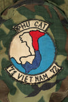 実物 ERDL 官給品ブーニーハット アメリカ軍 K-9 軍用犬 ローカルメイドパッチ&刺繍入り