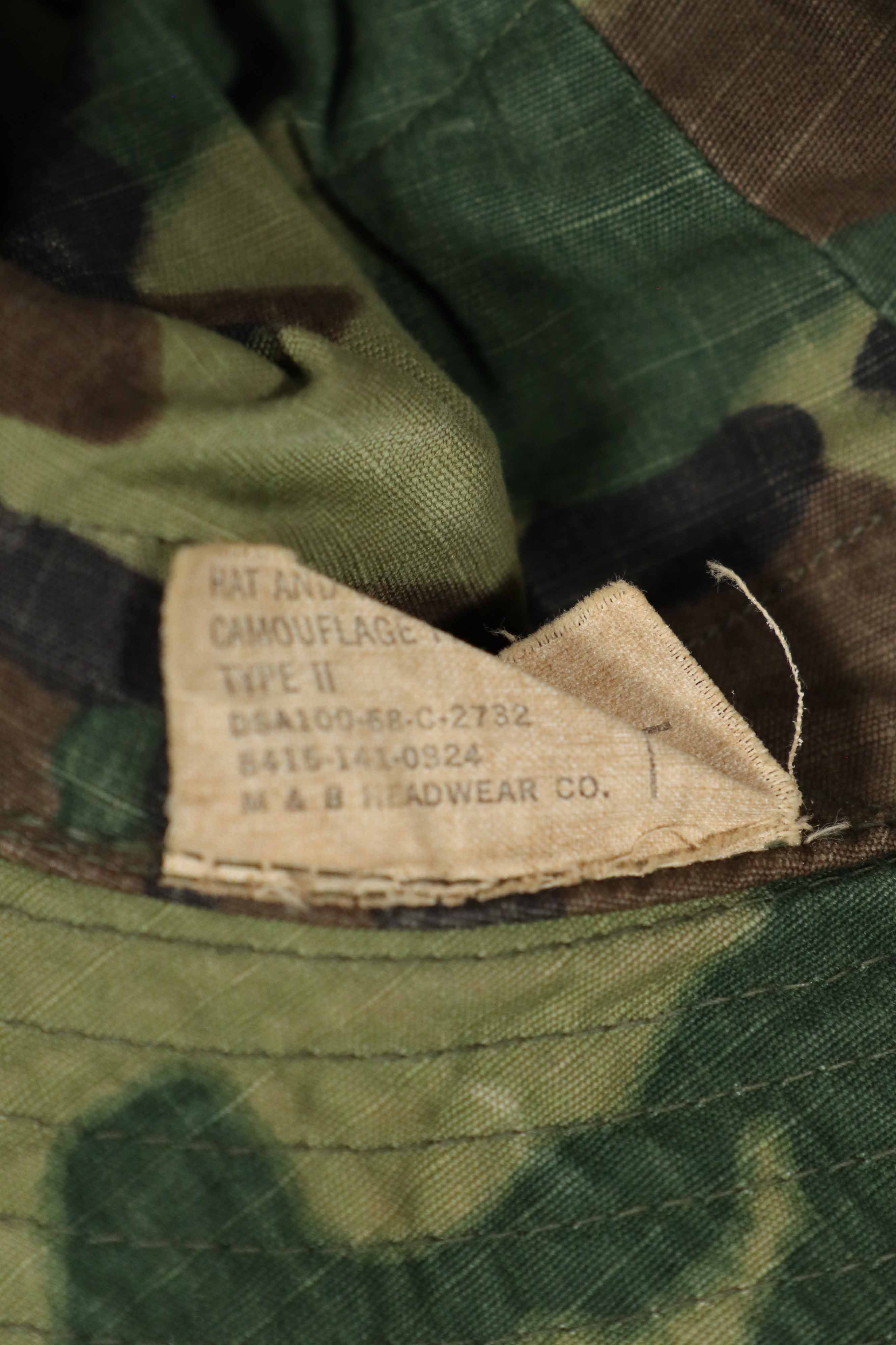 実物 ERDL 官給品ブーニーハット アメリカ軍 K-9 軍用犬 ローカルメイドパッチ&刺繍入り