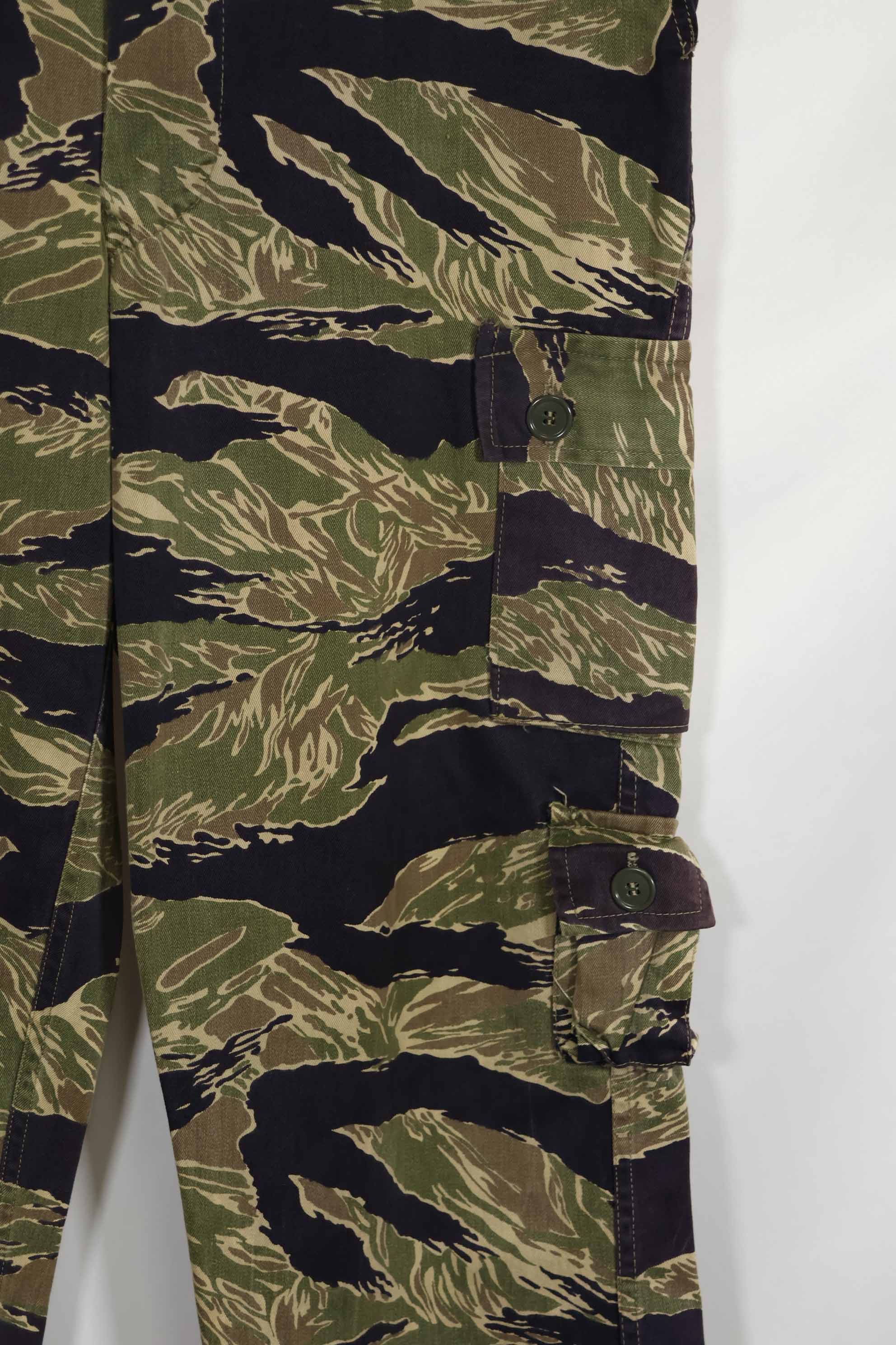 1960年代中頃 沖縄タイガーパターン タイガーストライプ USカットパンツ M 中古品 退色あり