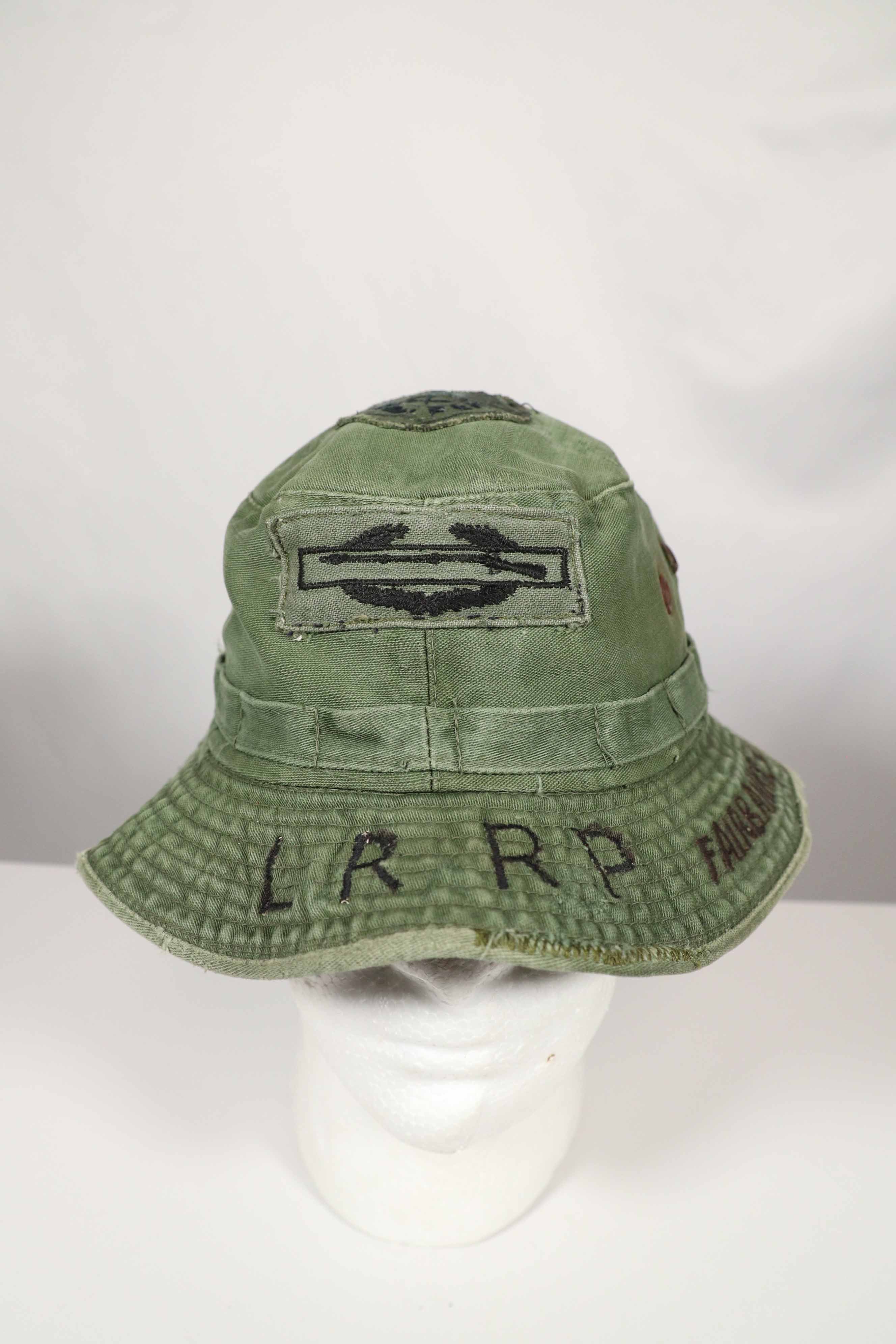 実物 ローカルメイド ODブーニー 9th Infantry Divition LRRP 直接刺繍&狙撃手パッチ付き ブーニーハット