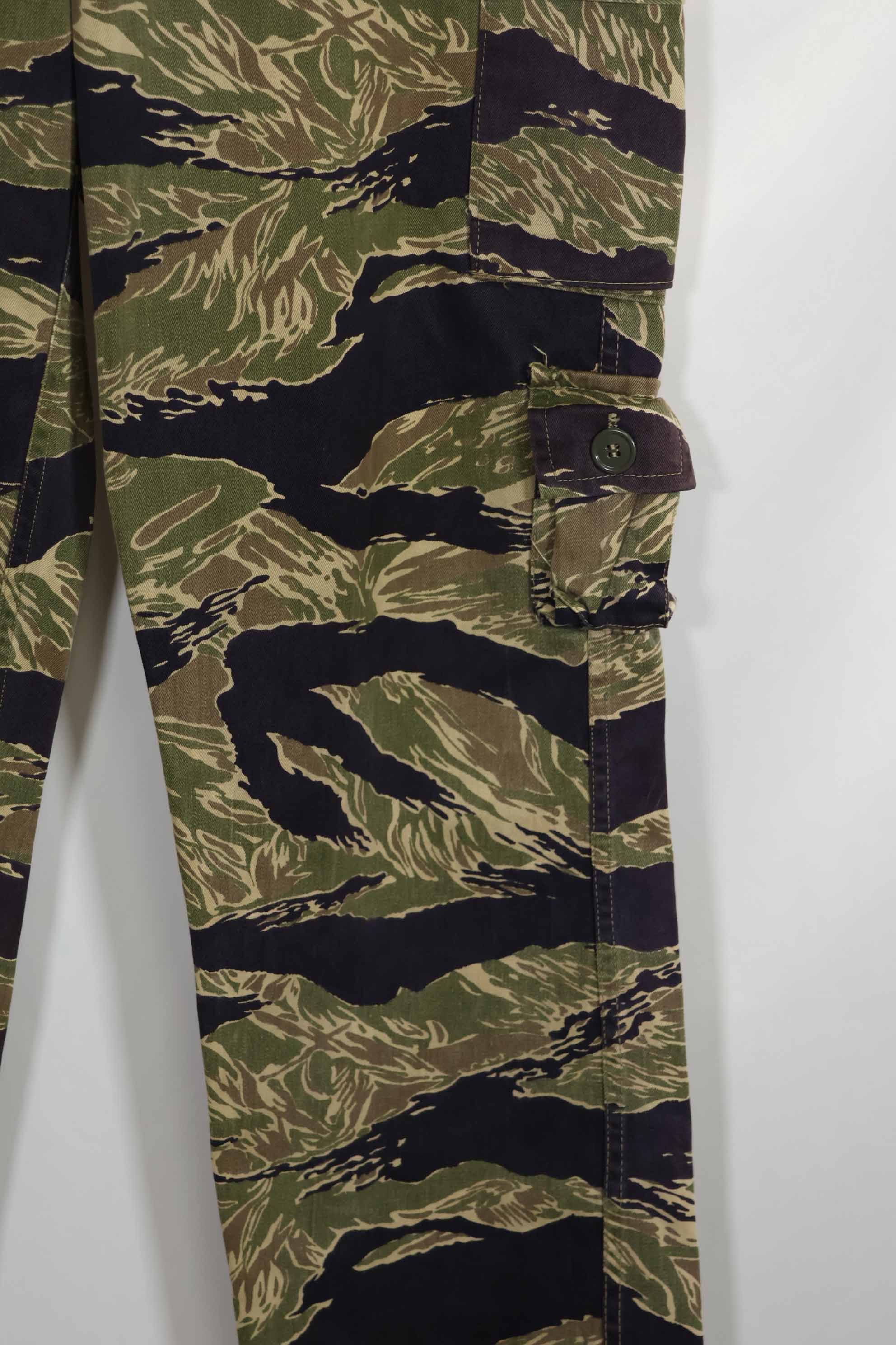 1960年代中頃 沖縄タイガーパターン タイガーストライプ USカットパンツ M 中古品 退色あり