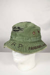 実物 ローカルメイド ODブーニー 9th Infantry Divition LRRP 直接刺繍&狙撃手パッチ付き ブーニーハット