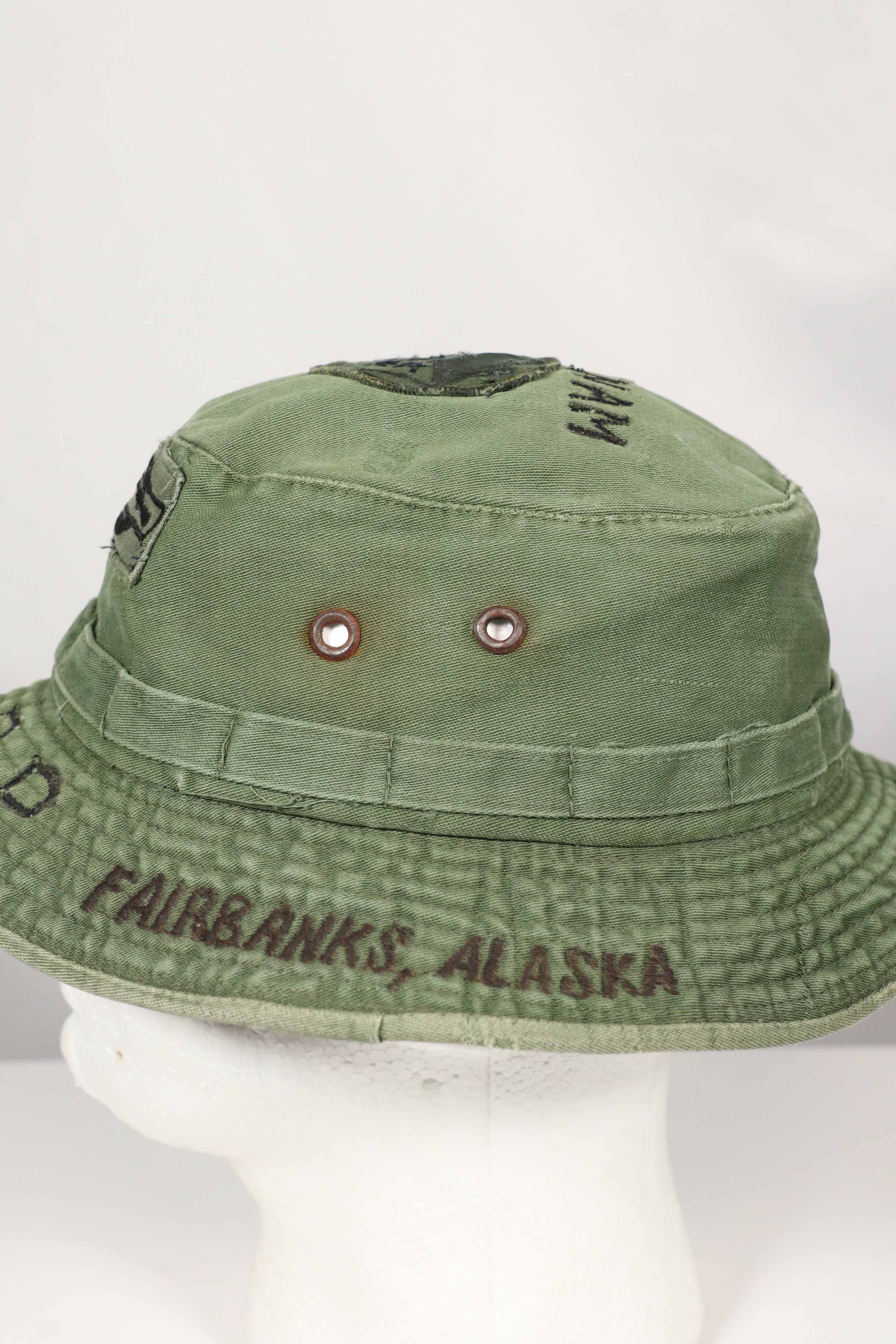 実物 ローカルメイド ODブーニー 9th Infantry Divition LRRP 直接刺繍&狙撃手パッチ付き ブーニーハット