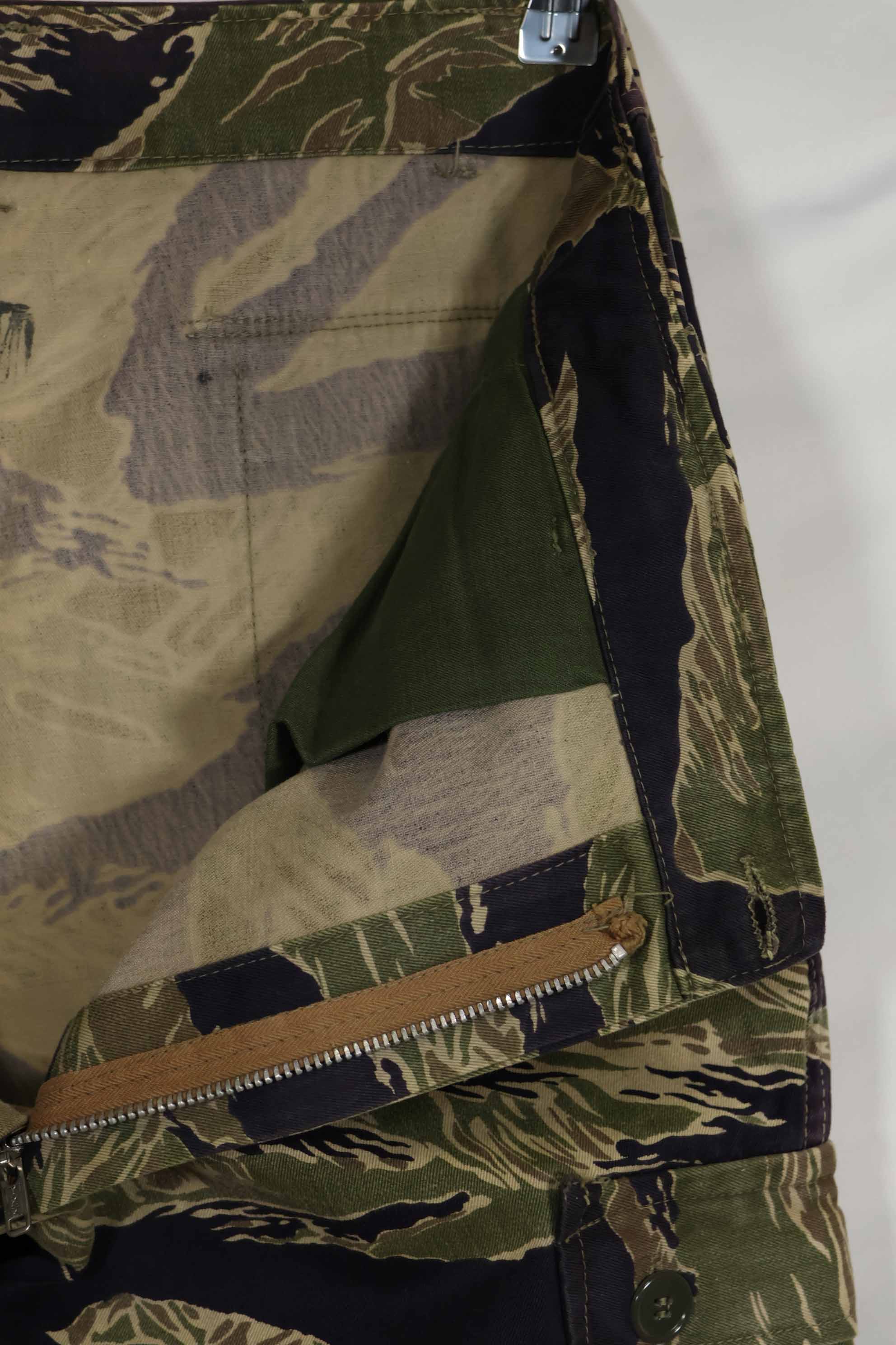 1960年代中頃 沖縄タイガーパターン タイガーストライプ USカットパンツ M 中古品 退色あり