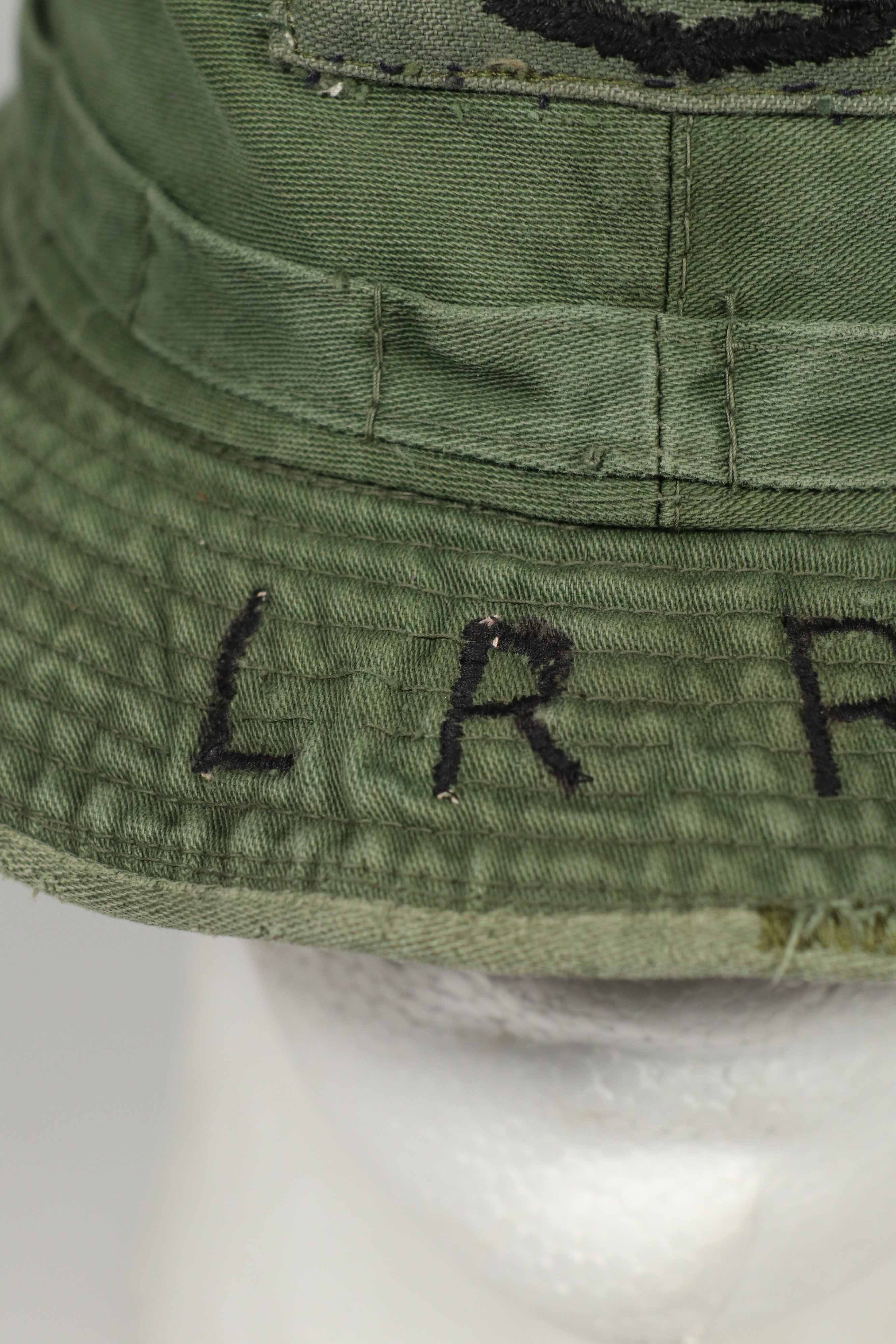 実物 ローカルメイド ODブーニー 9th Infantry Divition LRRP 直接刺繍&狙撃手パッチ付き ブーニーハット