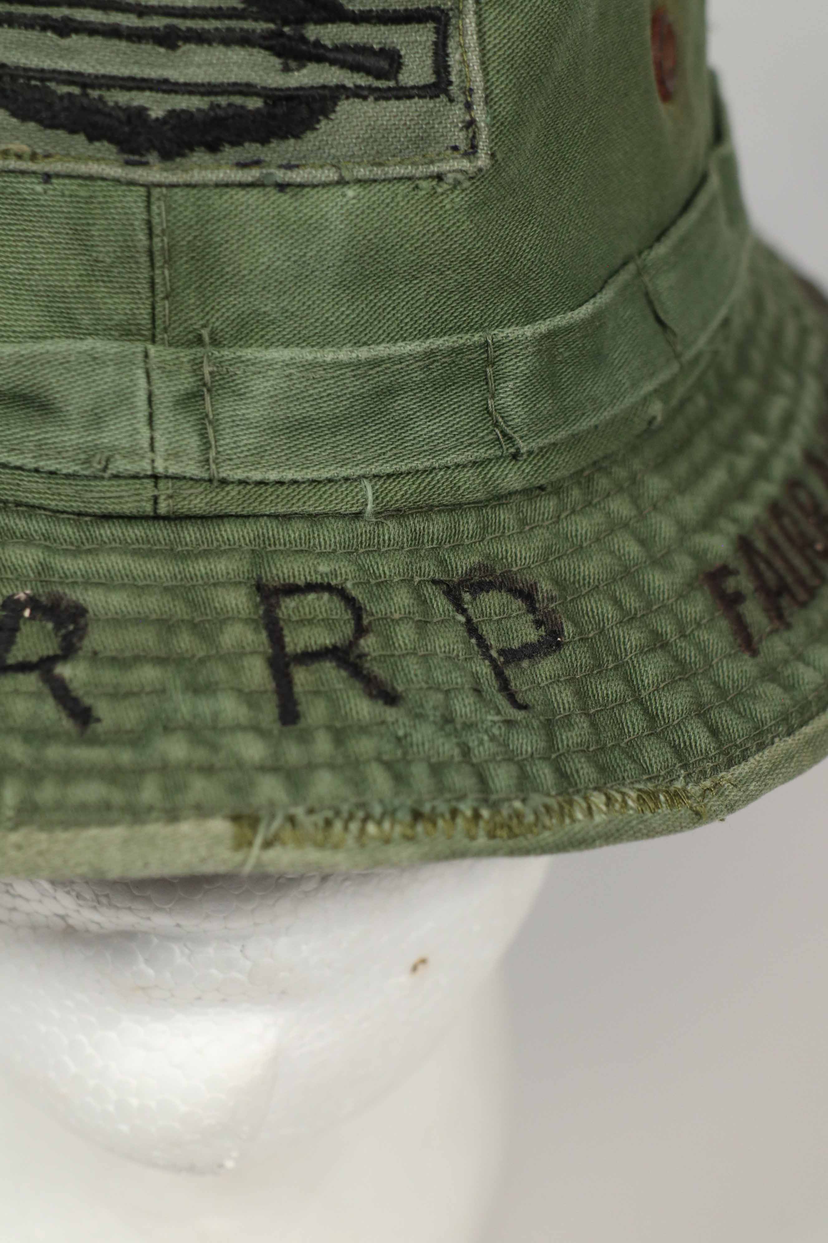 実物 ローカルメイド ODブーニー 9th Infantry Divition LRRP 直接刺繍&狙撃手パッチ付き ブーニーハット