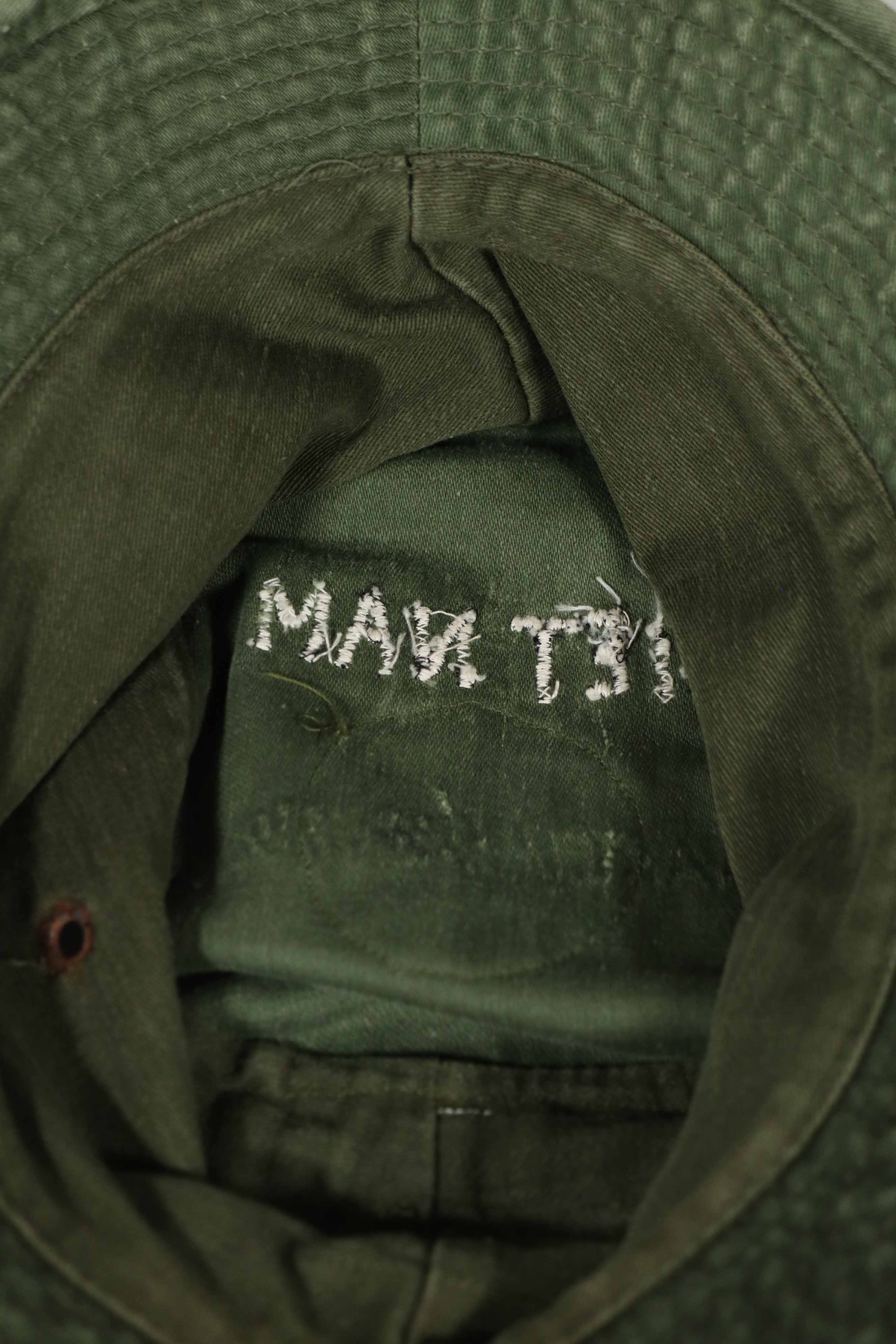 実物 ローカルメイド ODブーニー 9th Infantry Divition LRRP 直接刺繍&狙撃手パッチ付き ブーニーハット