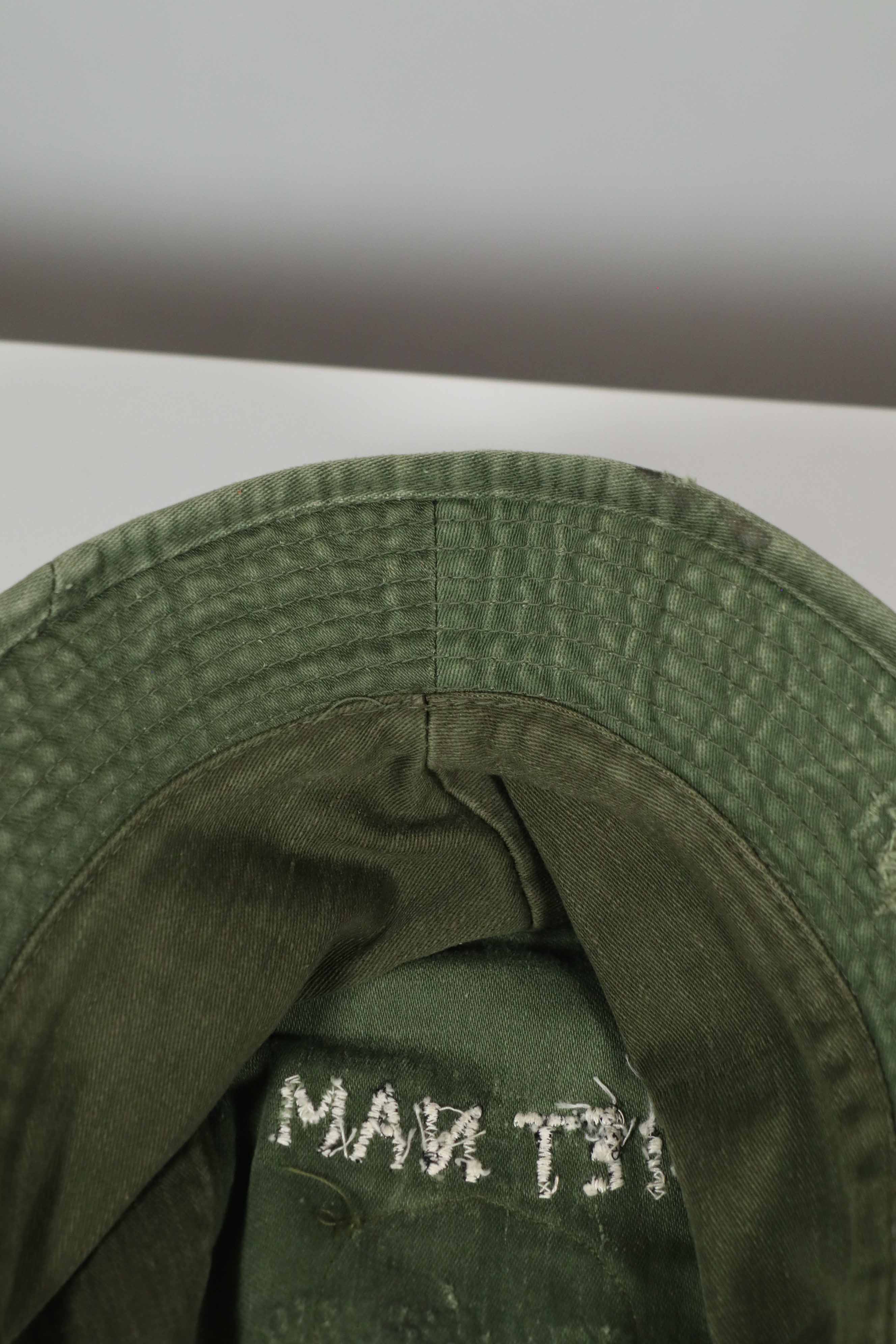 実物 ローカルメイド ODブーニー 9th Infantry Divition LRRP 直接刺繍&狙撃手パッチ付き ブーニーハット