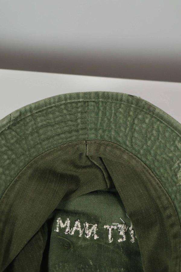 実物 ローカルメイド ODブーニー 9th Infantry Divition LRRP 直接刺繍&狙撃手パッチ付き ブーニーハット