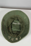 実物 ローカルメイド ODブーニー 9th Infantry Divition LRRP 直接刺繍&狙撃手パッチ付き ブーニーハット
